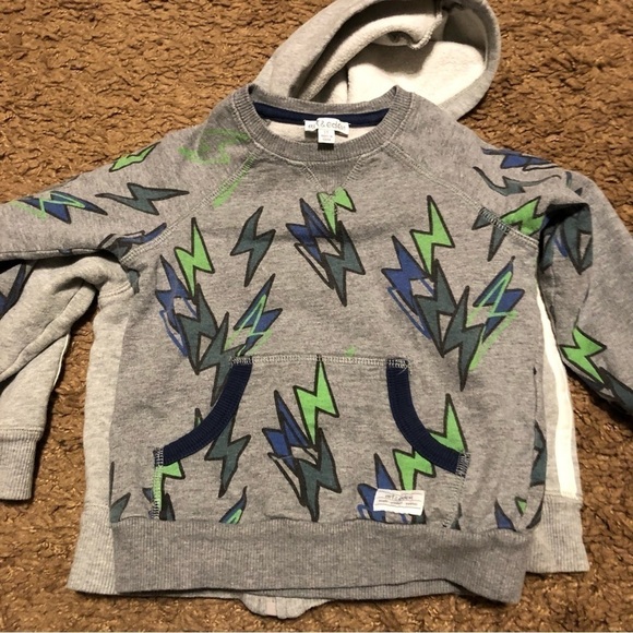 3T Sweatshirt Bundle Boys Lightning Bolt Monster Dinosaur Fleece Vest Old Navy - Picture 8 of 8